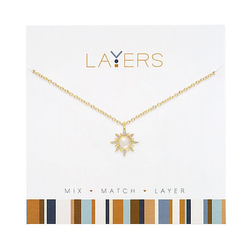 Center Court : Gold Sunburst Layers Necklace - Center Court : Gold Sunburst Layers Necklace