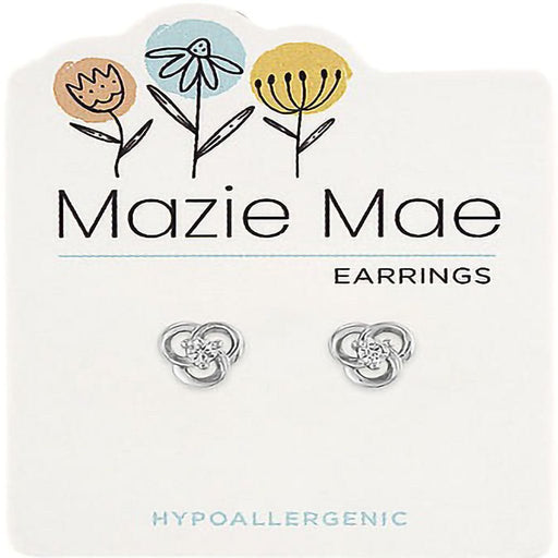 Center Court : Silver Celtic Twist w/ CZ Stud Mazie Mae Earring - Center Court : Silver Celtic Twist w/ CZ Stud Mazie Mae Earring