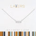 Center Court : Silver CZ Single Link Layers Necklace - Center Court : Silver CZ Single Link Layers Necklace