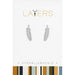 Center Court : Silver Feather Stud Layers Earrings - Center Court : Silver Feather Stud Layers Earrings