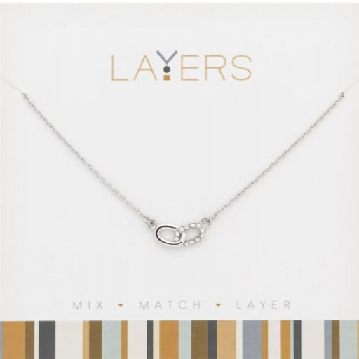 Center Court : Silver Links Layers Necklace - Center Court : Silver Links Layers Necklace