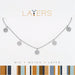 Center Court : Silver Mini CZ & Plain Disc Layers Necklace - Center Court : Silver Mini CZ & Plain Disc Layers Necklace