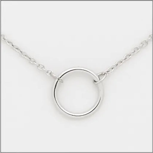 Center Court : Silver Open Circle Layers Necklace - Center Court : Silver Open Circle Layers Necklace