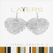 Center Court : Silver Palm Leaf Dangle Layers Earrings - Center Court : Silver Palm Leaf Dangle Layers Earrings