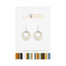 Center Court : Silver Two-Tone Three Circle Dangle Layers Earrings - Center Court : Silver Two-Tone Three Circle Dangle Layers Earrings