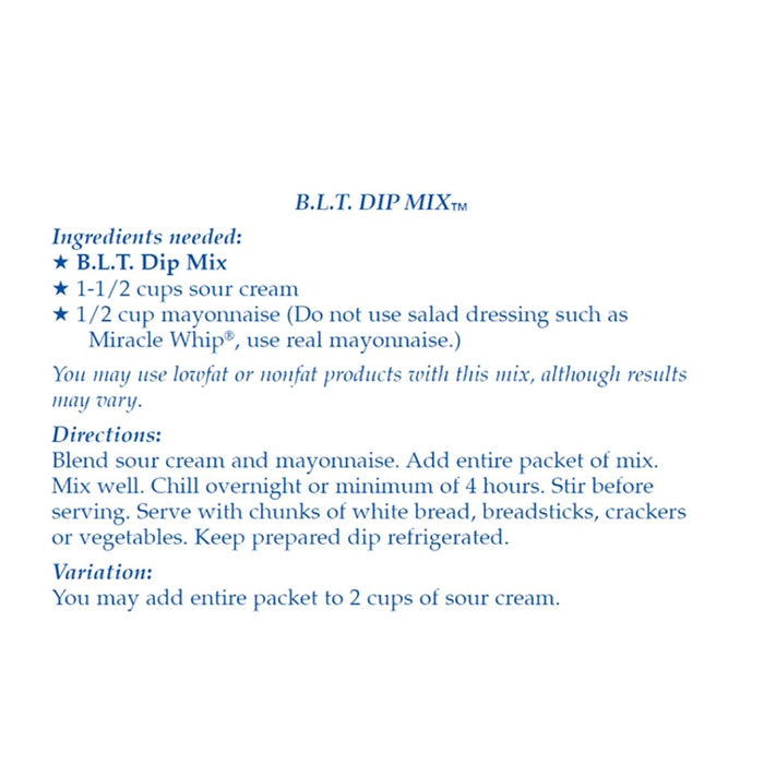 Country Home Creations : BLT Dip Mix -