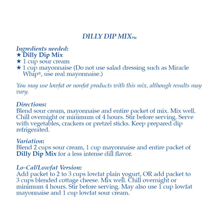 Country Home Creations : Dilly Dip Mix -