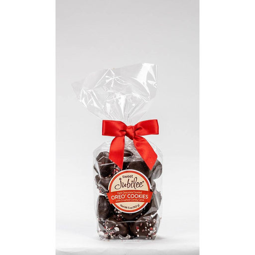 Dark Chocolate-Covered Oreo With Crushed Candy Cane - Dark Chocolate-Covered Oreo With Crushed Candy Cane - Annies Hallmark and Gretchens Hallmark, Sister Stores