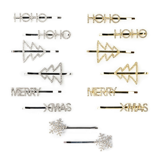 DM Merchandising : Christmas Olivia Moss Bling Hair Clips - DM Merchandising : Christmas Olivia Moss Bling Hair Clips