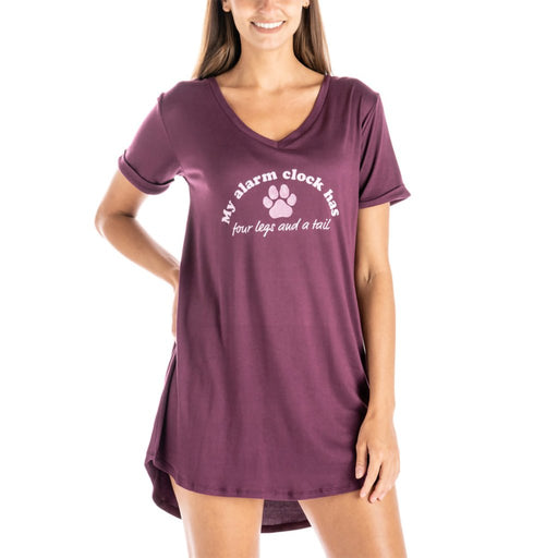 DM Merchandising : Hello Mello - My Alarm Clock Let Me Sleep Shirt in Purple - DM Merchandising : Hello Mello - My Alarm Clock Let Me Sleep Shirt in Purple