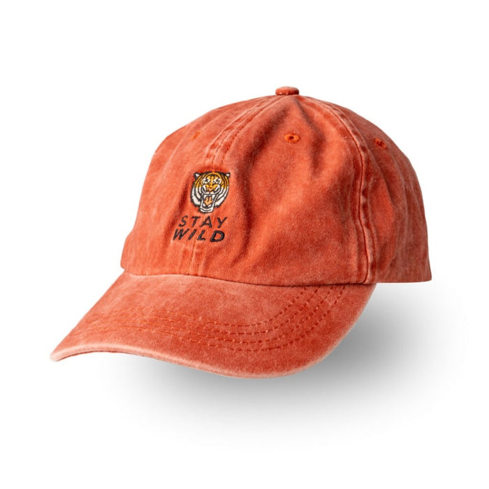 DM Merchandising : Pacific Brim Stay Wild Classic Hat in Orange Red - DM Merchandising : Pacific Brim Stay Wild Classic Hat in Orange Red