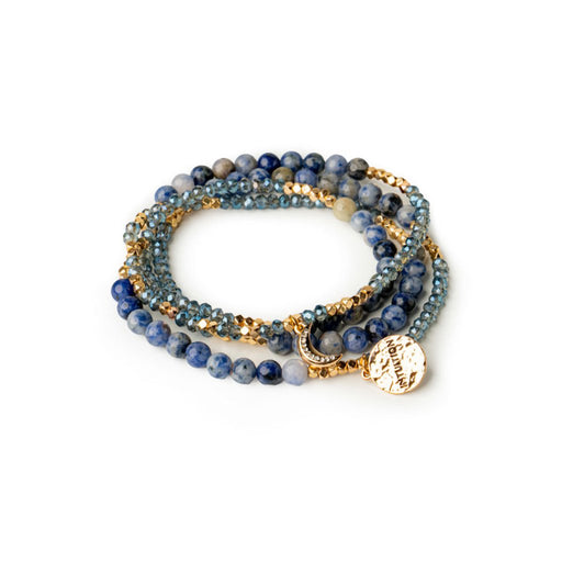 DM Merchandising : Soul Stacks Sodalite Bracelet Bar Terra Stone Wrap Bracelet & Necklace - DM Merchandising : Soul Stacks Sodalite Bracelet Bar Terra Stone Wrap Bracelet & Necklace