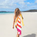 Dock Bay : Quick Dry Beach Towel - Summer - XL in Peach Sunrise -
