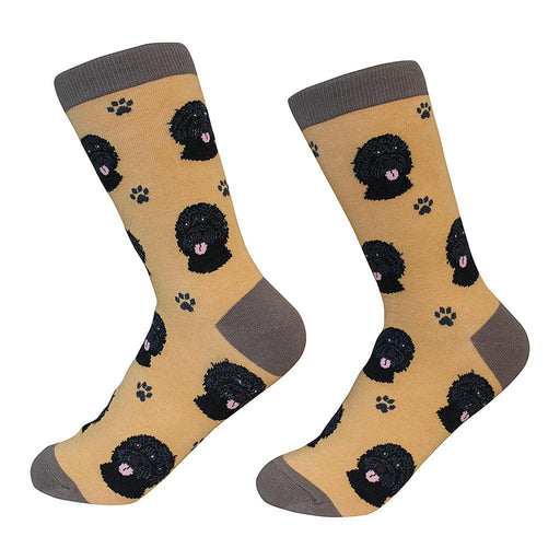Dog Breed Crew Socks - Black Labradoodle -