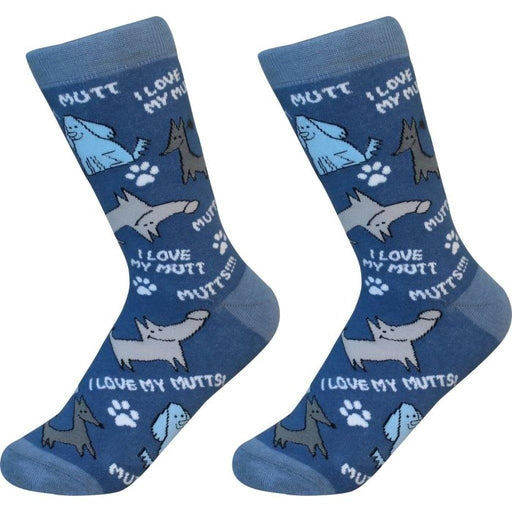 Dog Breed Crew Socks - I love my Mutt Socks -