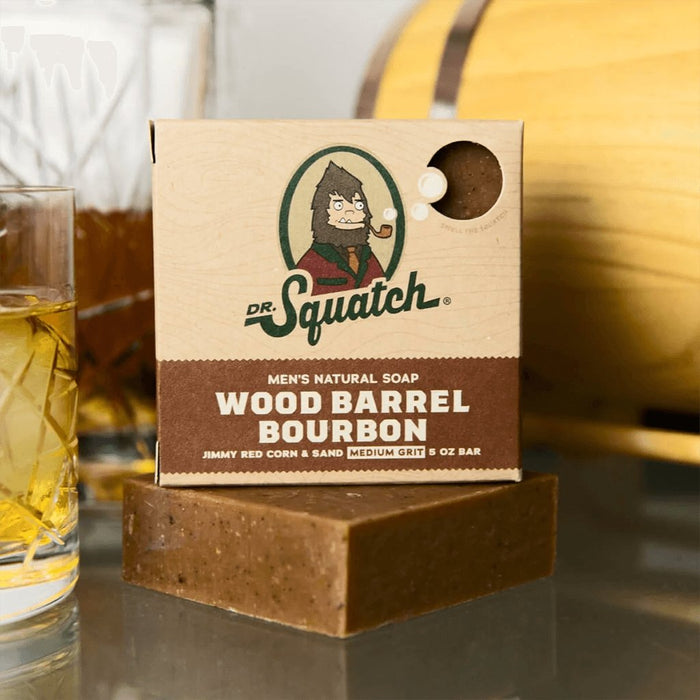 Dr. Squatch : Wood Barrel Bourbon in Bar Soap -