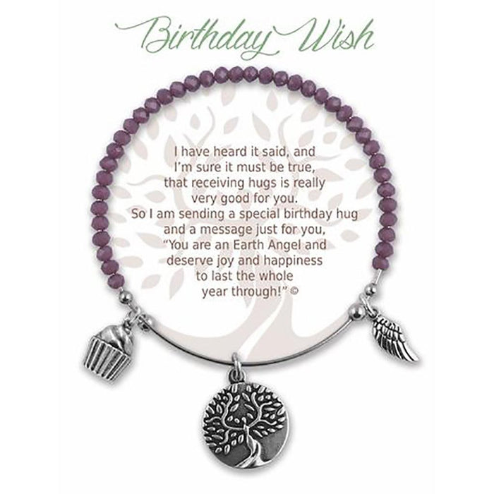 Earth Angel : Birthday Wish Radiant Purple Stone Bracelet -