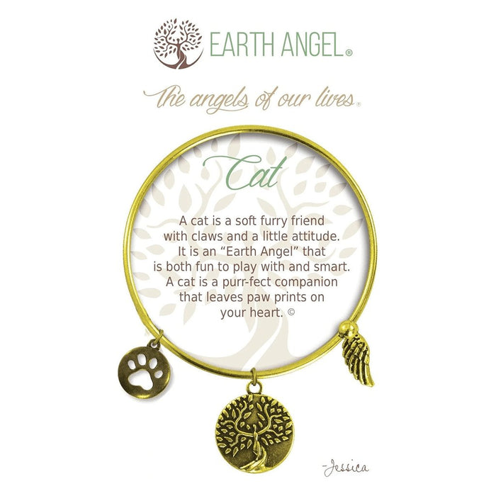 Earth Angel : Cat Bracelet in Brass -