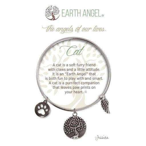 Earth Angel : Cat Bracelet in Silver -