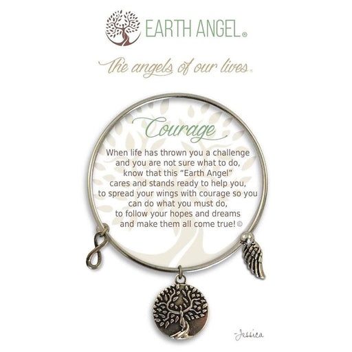 Earth Angel : Courage Bracelet in Silver -