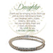 Earth Angel : Daughter Champagne Leather Bracelet -