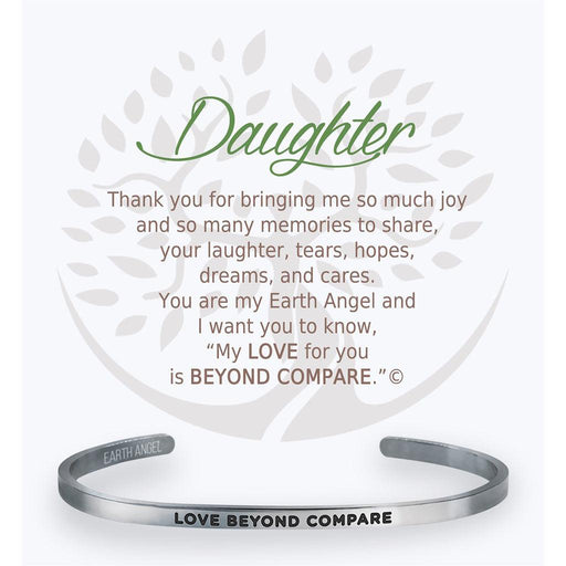 Earth Angel : Daughter Cuff Bracelet in Silver -