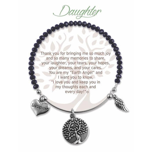 Earth Angel : Daughter Radiant Black Stone Bracelet -