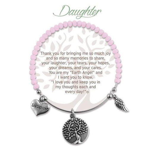 Earth Angel : Daughter Radiant Pink Stone Bracelet -