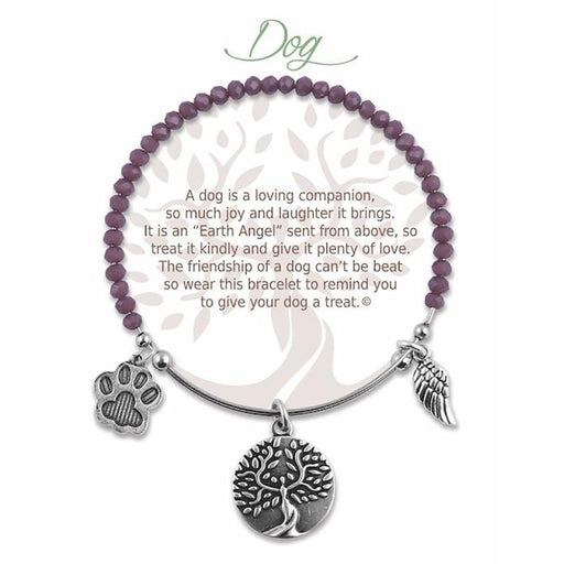 Earth Angel : Dog Radiant Purple Stone Bracelet -