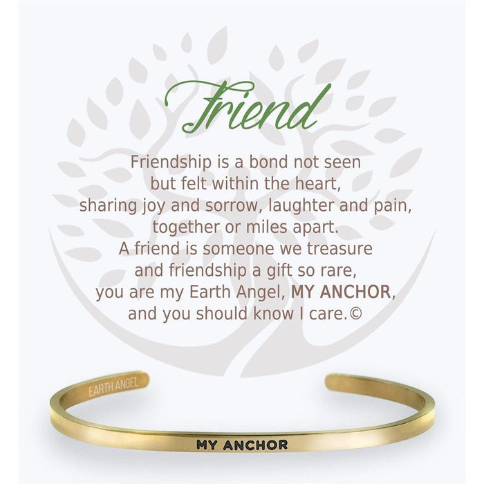 Earth Angel : Friend Cuff Bracelet in Gold -