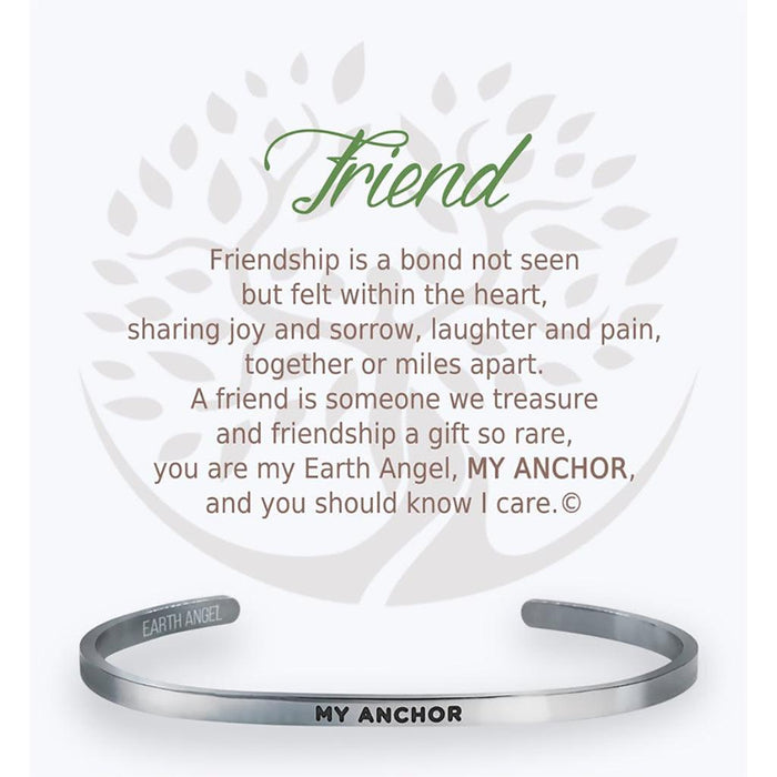 Earth Angel : Friend Cuff Bracelet in Silver -