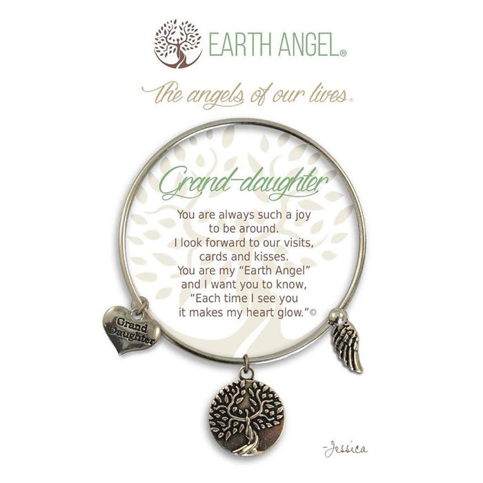 Earth Angel : Grand-Daughter Bracelet in Silver -