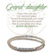 Earth Angel : Grand-Daughter Champagne Leather Bracelet -