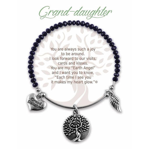 Earth Angel : Grand-Daughter Radiant Black Stone Bracelet -