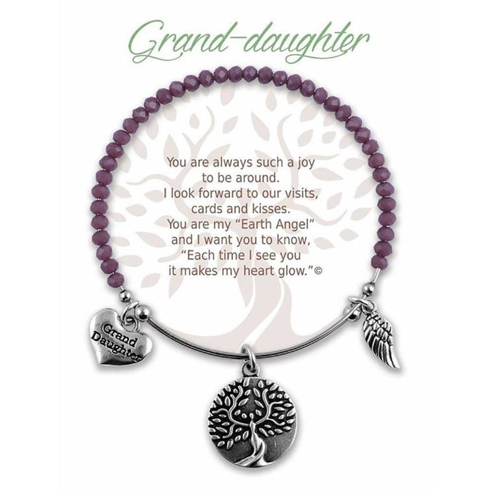 Earth Angel : Grand-Daughter Radiant Purple Stone Bracelet -
