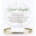 Earth Angel : Granddaughter Cuff Bracelet in Gold - Earth Angel : Granddaughter Cuff Bracelet in Gold