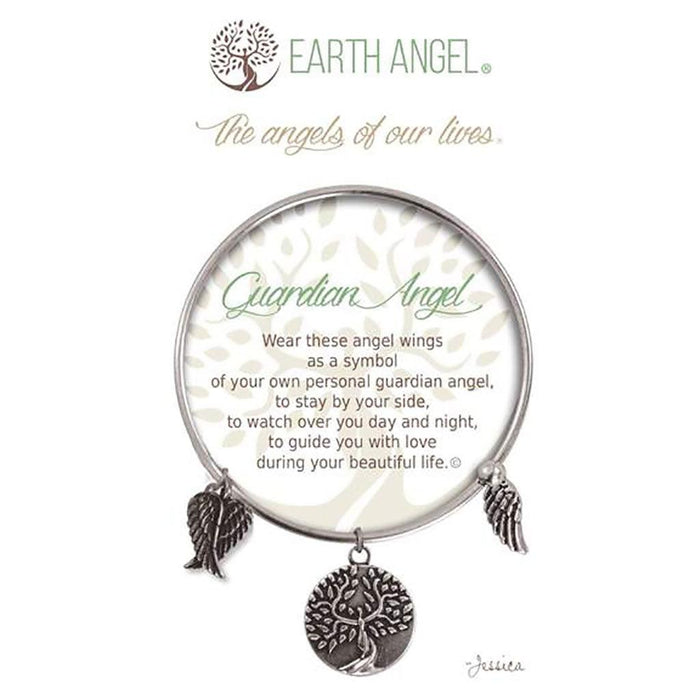 Earth Angel : Guardian Angel Bracelet in Silver -