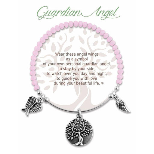 Earth Angel : Guardian Angel Radiant Pink Stone Bracelet -