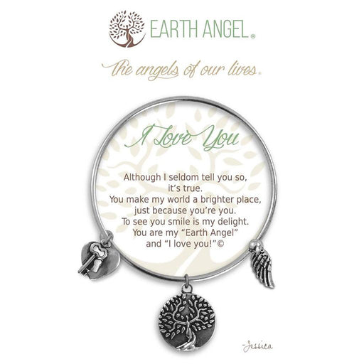 Earth Angel : I Love You Bracelet in Silver -