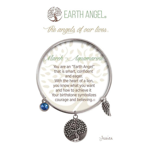 Earth Angel : March - Aquamarine Bracelet in Silver -