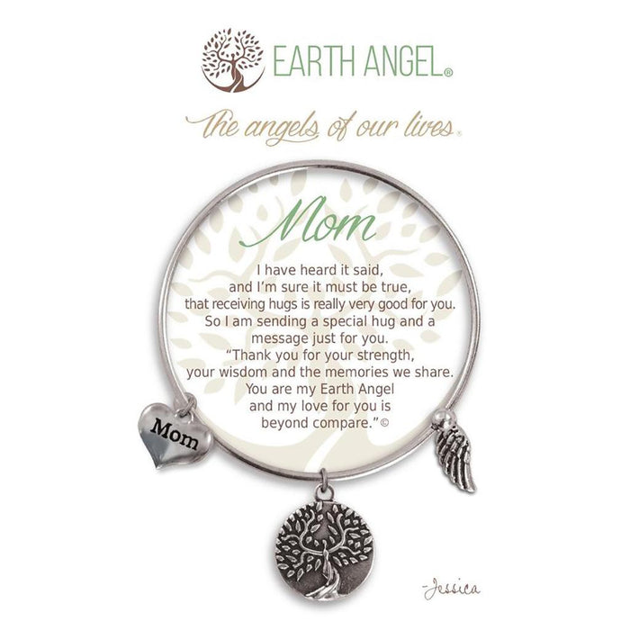 Earth Angel : Mom Bracelet in Silver -