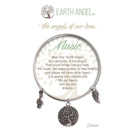Earth Angel : Music Charm Bracelet in Silver - Earth Angel : Music Charm Bracelet in Silver