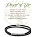 Earth Angel : Proud of You Champagne Leather Bracelet -