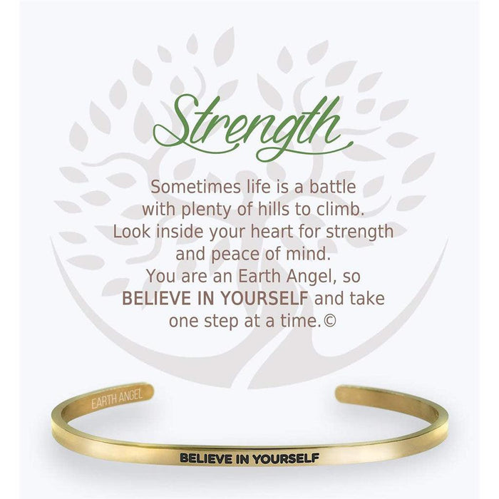 Earth Angel : Strength Cuff Bracelet in Gold -