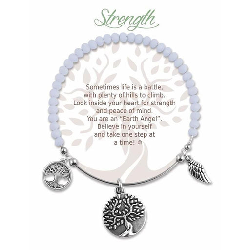 Earth Angel : Strength Radiant White Stone Bracelet -