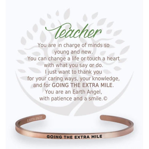 Earth Angel : Teacher Cuff Bracelet in Rose Gold - Earth Angel : Teacher Cuff Bracelet in Rose Gold