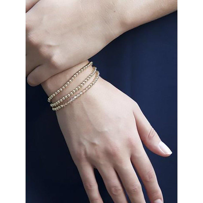 enewton : Classic Gold Bead Bracelet (3 Asstd Thicknesses) -