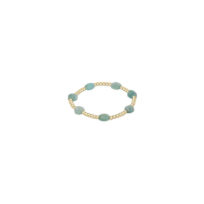 Enewton Designer : Admire Gold 3mm Bead Bracelet - Gemstone in Amazonite -