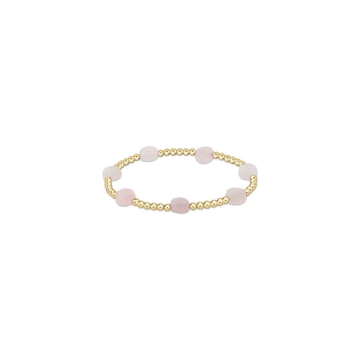 Enewton Designer : Admire Gold 3mm Bead Bracelet - Gemstone in Pink Opal -