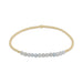 Enewton Designer : Gold Bliss 2mm Bead Bracelet - Gemstone in Aquamarine -